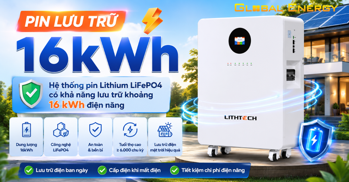 Pin lưu trữ 16kWh Lithtech