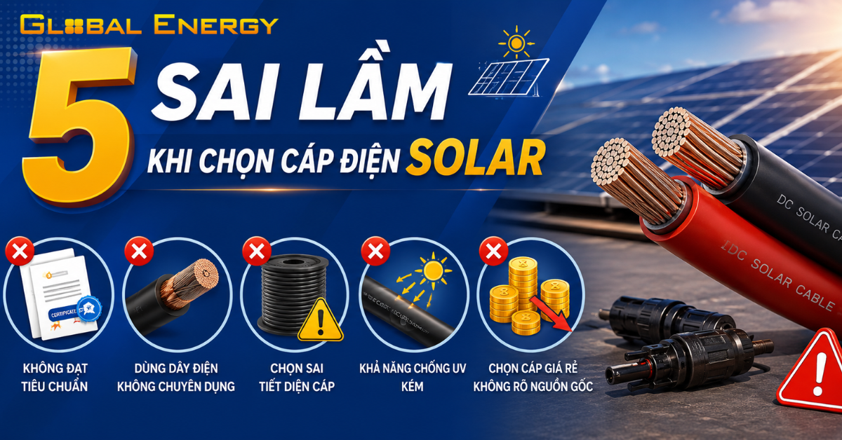 5 sai lầm khi chọn cáp điện Solar