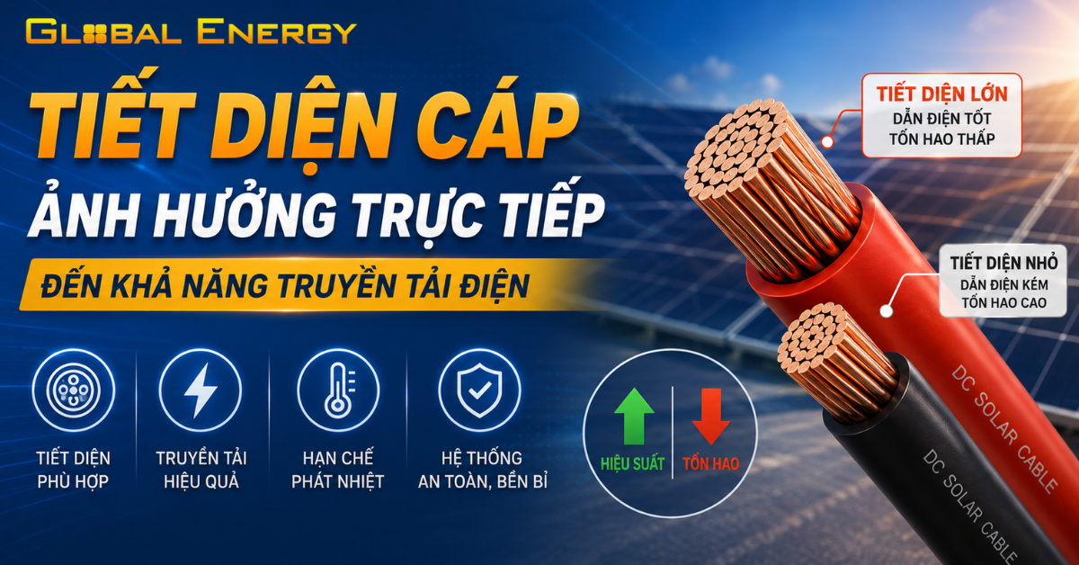 Chọn sai tiết diện cáp điện solar