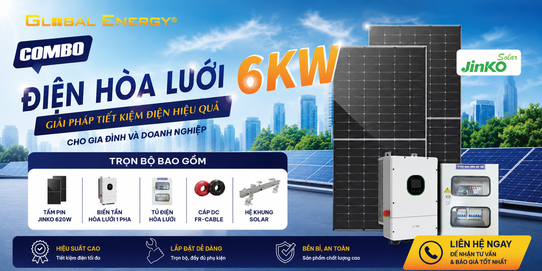 Điện mặt trời hòa lưới Global Energy