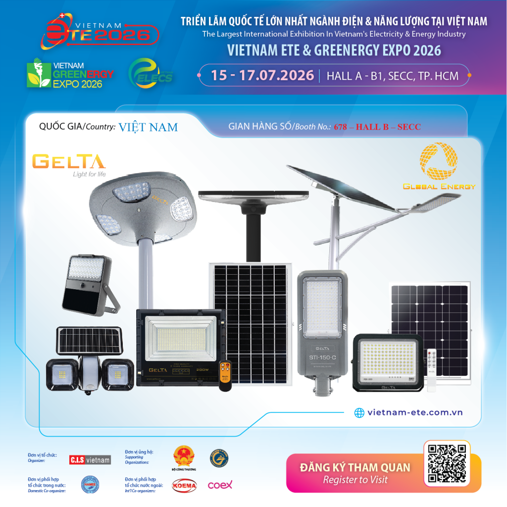 Vietnam ETE & Greenergy Expo 2026 ĐÈN nlmt gelta