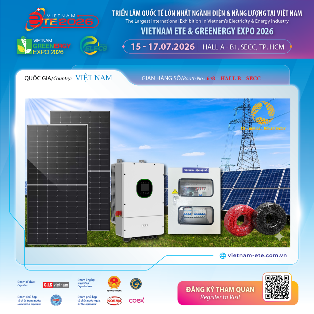 Vietnam ETE & Greenergy Expo 2026 ĐIỆN MẶT TRỜI