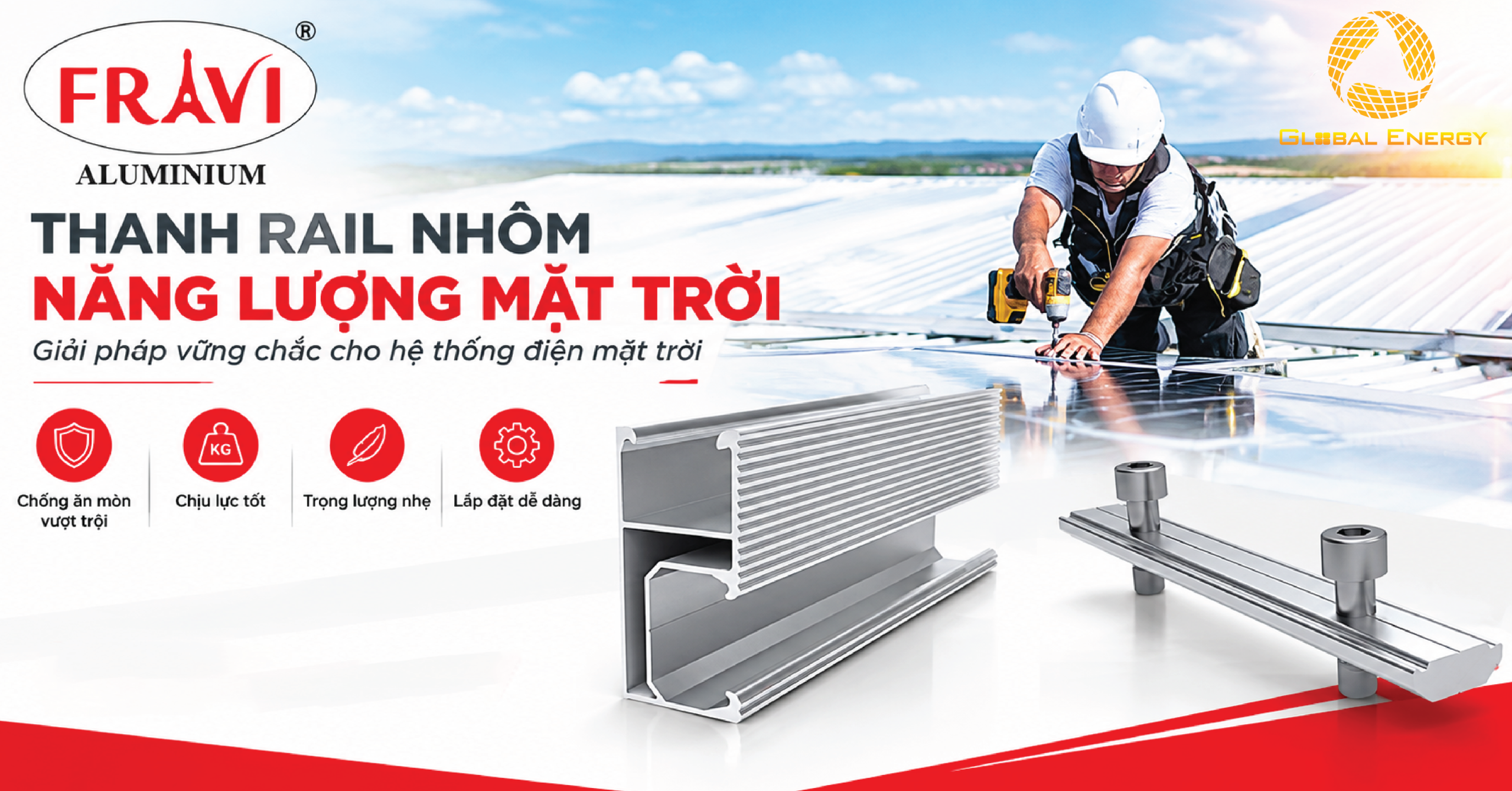 Thanh Rail nhôm năng lượng mặt trời