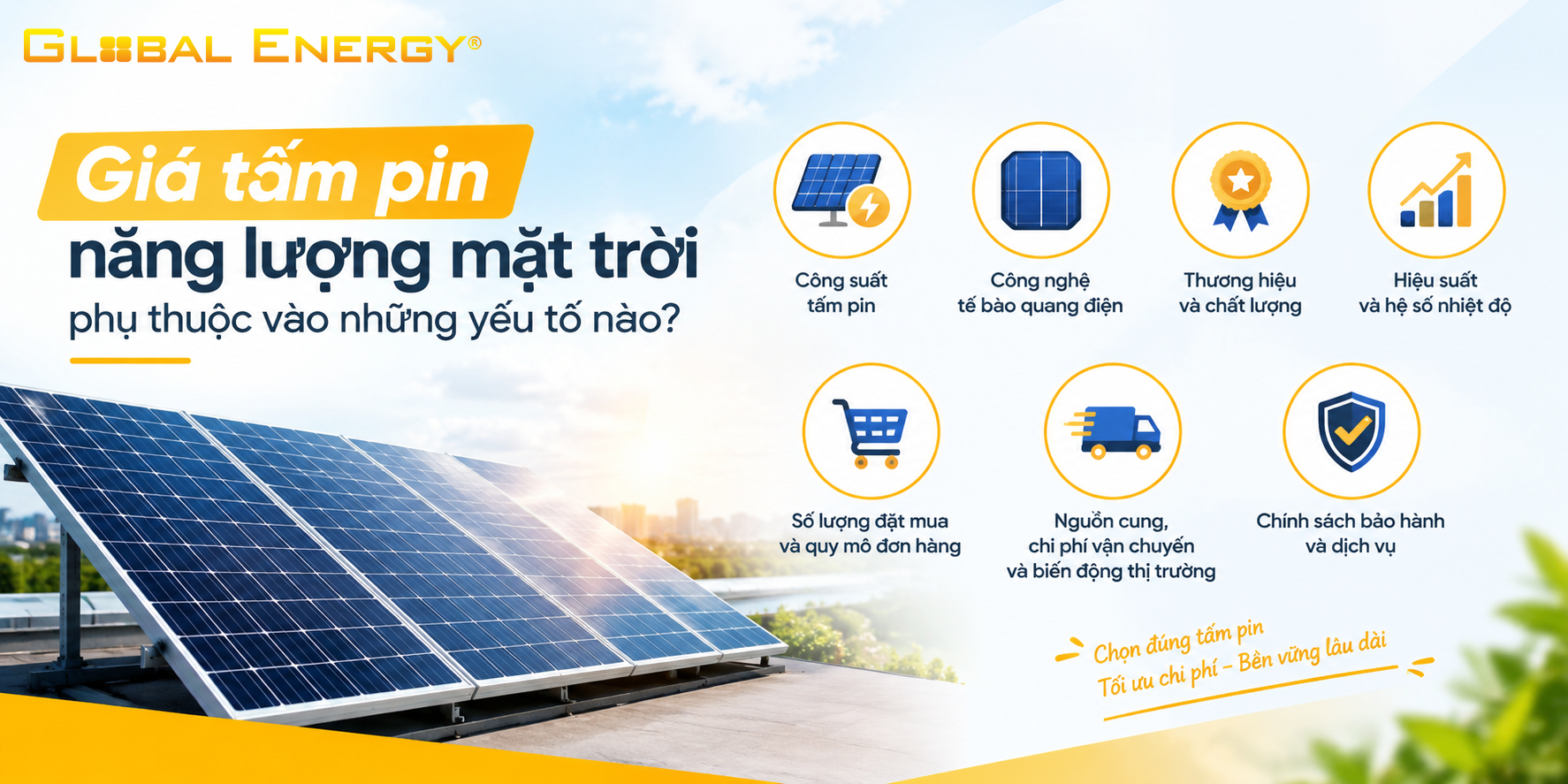 Giá tấm pin năng lượng mặt trời