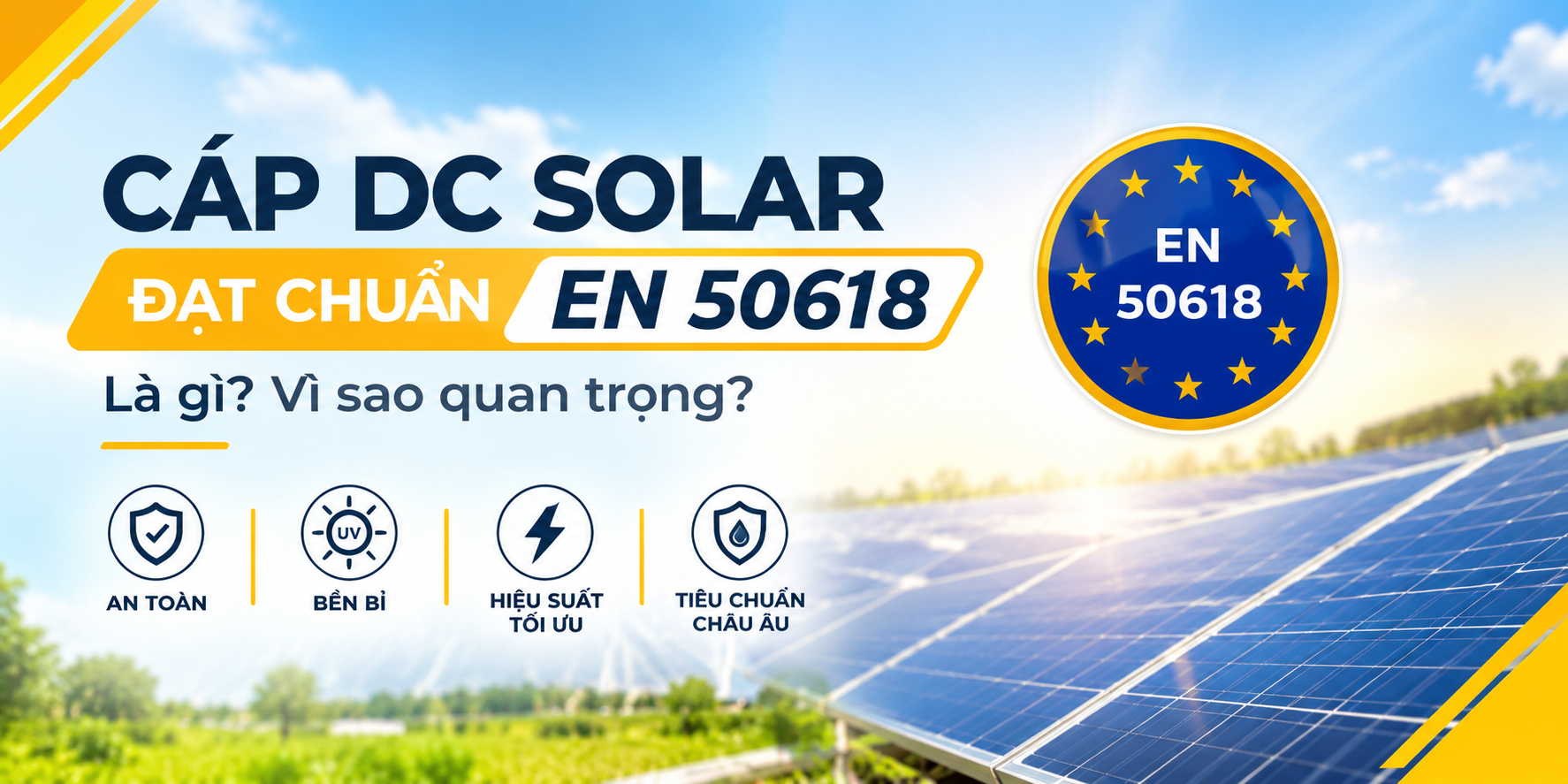 Cáp DC Solar đạt chuẩn EN 50618