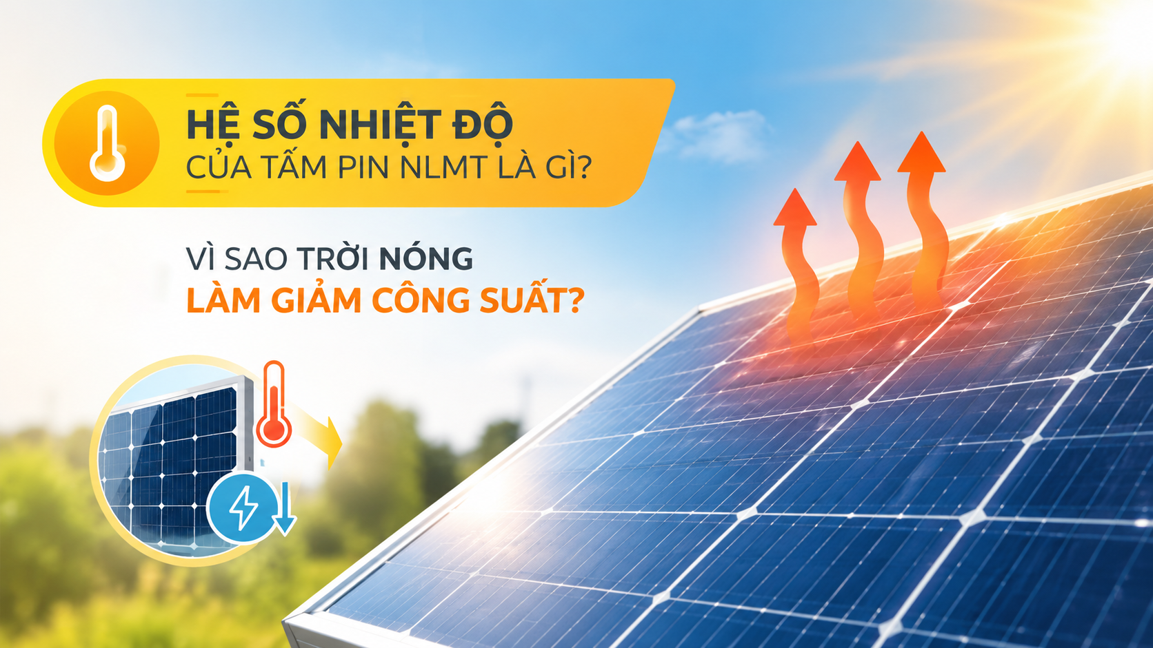 Hệ số nhiệt độ của tấm pin năng lượng mặt trời